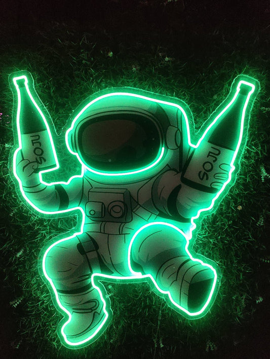 Spaceman neon sign