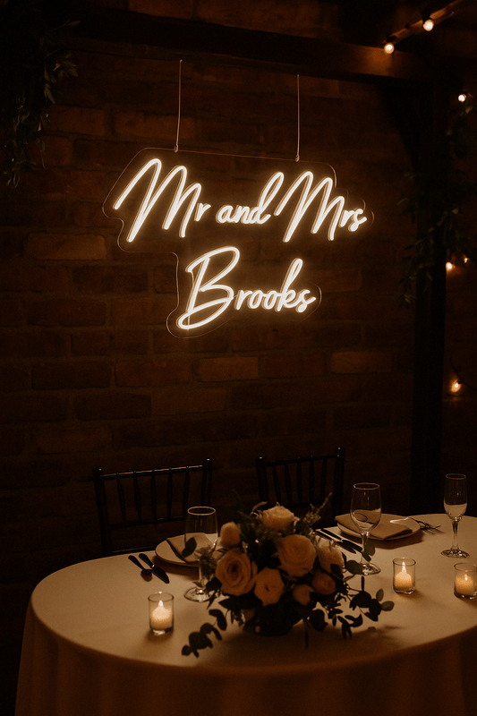 Wedding custom Mr and Mrs sign